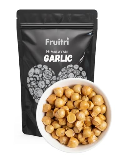 Fruitri Kashmiri Garlic (Lehsun) - 200g, Himalayan Single Clove Snow Mountain Bulbs, Natural Ek Pothi Allium Sativum