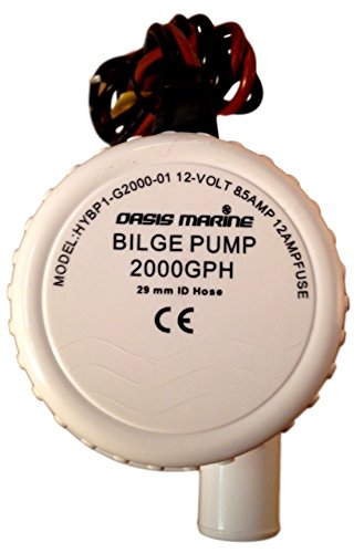 OASIS MARINE 2000 GPH 12v Boat Marine Plumbing Electric Bilge Pump