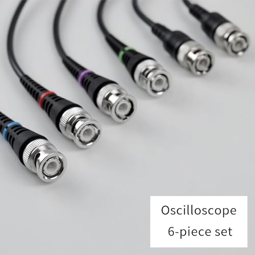 Image of ZIBOO ZB-KIT16 Oscilloscope Probes,BNC to Alligator Clips, Mini Test Clips, Dual BNC Coaxial Cable, Stackable Banana Plug, Plugged Banana Plug (6 Pack)