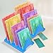 4 PCS Stained Glass Storage Rack, 10 Slots Translucent Stained Glass Holder, Colored glass Panel Organizer Accommodate 12 x 12in Mosaic glass Tiles Projects Cathedral Window