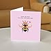 Stuff4 Mum Birthday Card - Hail The Queen Bee - Happy Mother's Day Card for Mum Mummy from Son Daughter, 5.7 x 5.7 Inch Funny Humor Pun Bday Greeting Cards