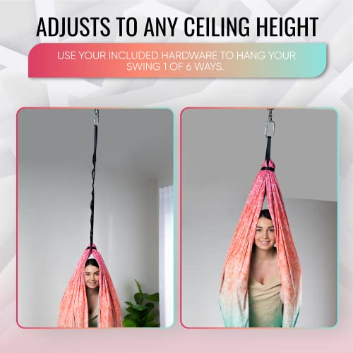 Friendly Cuddle Indoor Sensory Swing For Kids Or Outdoor – Double-Layer, & 360° Swivel, Calming Compression Therapy Swing Hammock For Kids & Adults With All Hardware – Sensory-Motor Toys & Gifts #TOP5