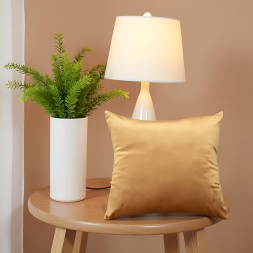 Image of SAJAVAT HOME Pure Velvet Cushion Cover | Versatile Home Decor for Sofa, Bed, or Chair | 18x18 INCHES / 45x45 CMS | Light Orange (Pack of 1)