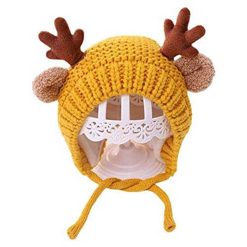 - Sombrero de Ciervo para bebé (bebé recién Nacido), Sombrero de Invierno, Gorro de Lana de algodón Suave, Unisex, Gorro de Lana para bebé, Gorro de Punto, Gorro de Punto de 0 a 12
