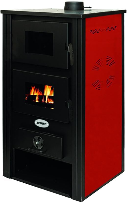 Stufa a legna LONDRA con forno - Colore rosso