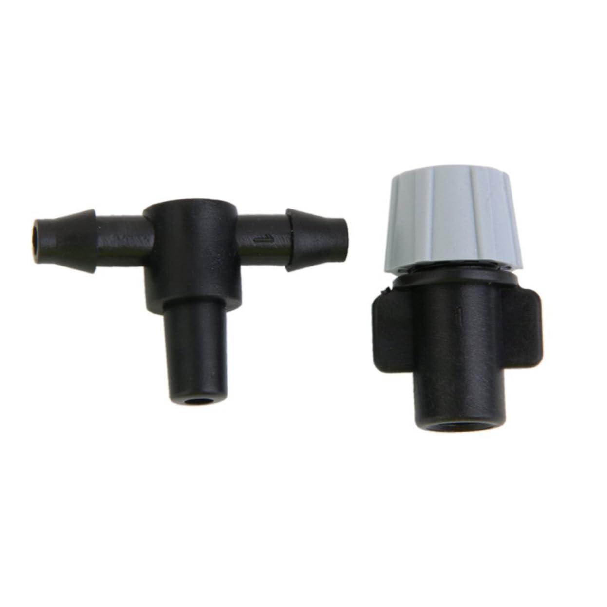 Sosoport 60mm Drip Irrigation Fittings Gray Atomized Tee Joints Irrigation Sprinkler Nozzle Heads for Misting Watering