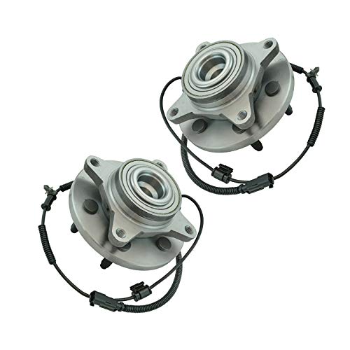 Image of TRQ Front Pair Wheel Bearing and Hub Assembly Set 2 Piece for Ford Lincoln | for 2011-2014 Ford Expedition 2011-2014 Ford F-150 2011-2014 Lincoln Navigator RWD with 6 Lug Wheels