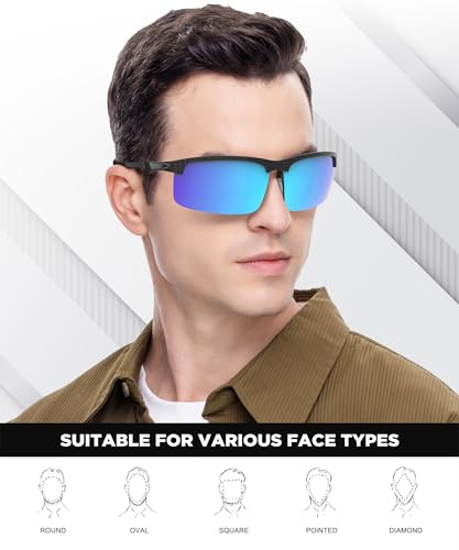 Image of ANYLUV Polarized Sunglasses for Men Carbon Fiber Sunglasses with UV400 Protection for Fishing Driving Gift