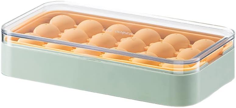 Ice Cube Large Capacity Ice Tray Household Freezer Ice Box With Lid Refrigerator Frozen Ice Cube (Color : Green)