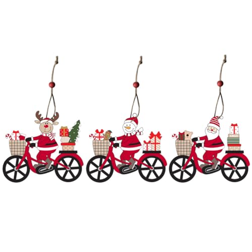 HOMSFOU 3 Stück Weihnachtsbaumschmuck Weihnachtsmann-Hängeteile Aus...