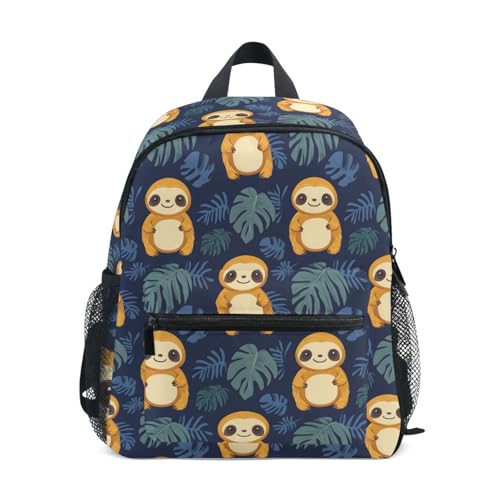 Kids Preschool Backpack-Cute Sloth, Lightweight Schoolbag for Boys Girls with Whistle Name Tag Slot M - Main Image
