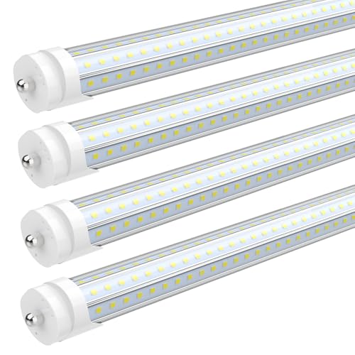 JESLED 90W 8FT LED Bulbs 6000K 11700LM Dual-End Powered Ballast Bypass