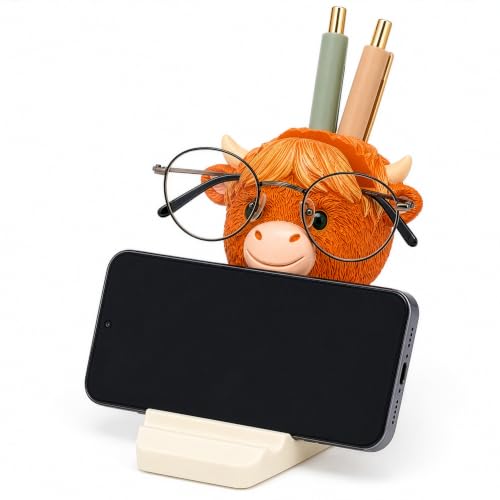 Highland Cow Desk Organizer