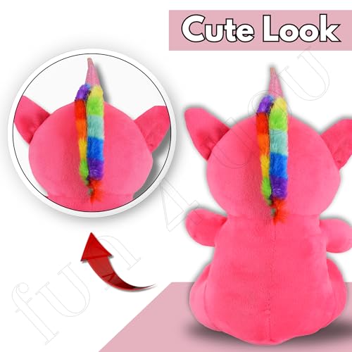 Image of Fun4you Unicorn Plush Toy - Pink Stuffed Unicorn for Kids, Soft & Adorable Unicorn Toy, for Girls, Baby Toys, and Playtime Fun (Pink, 25 cm)