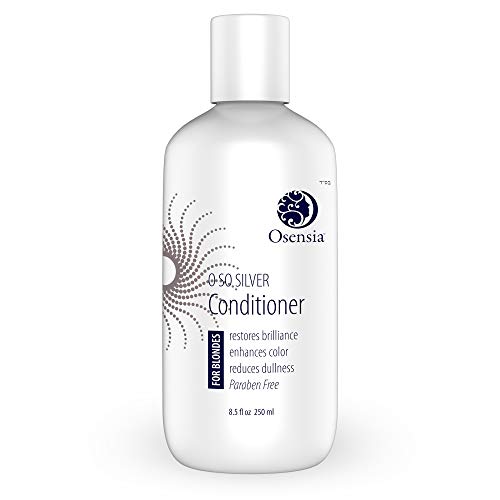 Osensia Silver Conditioner for Brassy Hair - Toning Purple Conditioner - Paraben Free Blonde Treatment for Highlights, Platinum, Bleached, and Gray Hair - Grape Seed Hydrates and Brightens Color