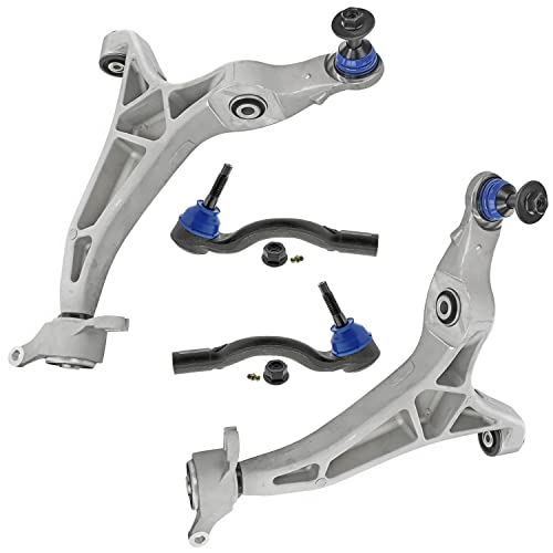 Detroit Axle - Front Lower Control Arms w/Ball Joints Outer Tie Rod Ends Replacement for 2016-2021 Jeep Grand Cherokee 2016-2024 Dodge Durango - 4pc Set