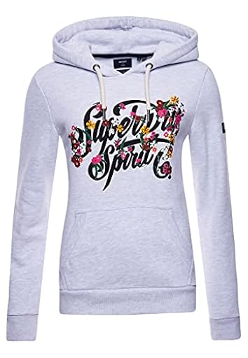 Superdry Sudadera con Capucha para Mujer, Estilo Floral Ice Marl. S | Ya disponible en tu tienda friki favorita! En mundofriki.es!