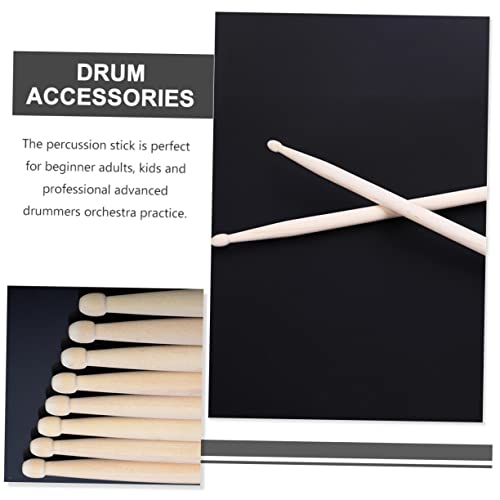 Baquetas de madera para batería 2 pares beige 41 cm miniatura 6
