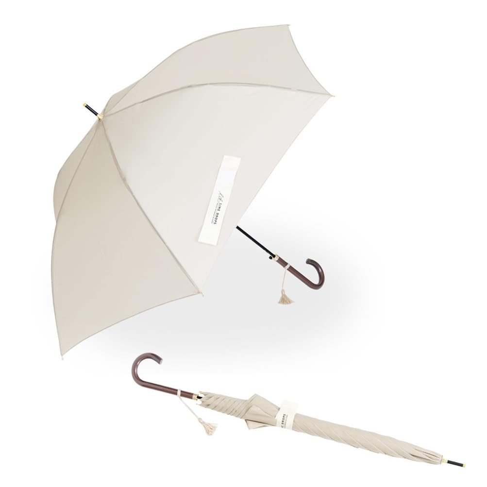 【オンライン限定】 小川(Ogawa) レディース雨傘 長傘 超軽量 超はっ水 ジャンプ式 60cm 220g 日本発の傘ブランド シンシア ベージュ カーボン骨 合板手元 ギフト 54650