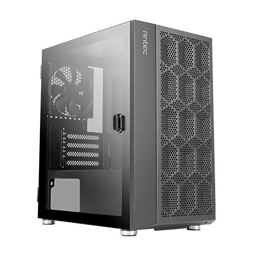 AntecNX200M RGB, Mini Tower, Supports Micro ATX, ITX, 4 Expansion Slots, Glass Window, 3X Vent FRGB, Black, 0-761345-81021-0