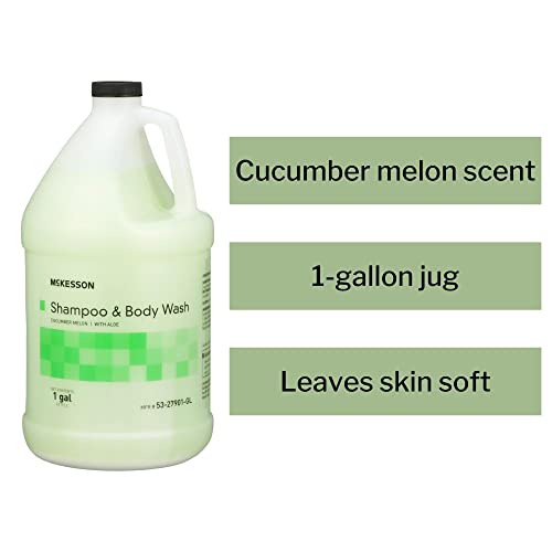 Mckesson Body Wash And Shampoo With Aloe, Cucumber Melon Scent, 1 Gal, 1 Count #TOP2