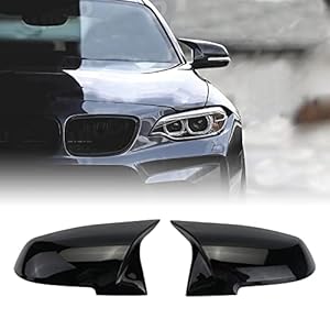BONRYAN Spiegelabdeckungen Paar Glossy Black BMW