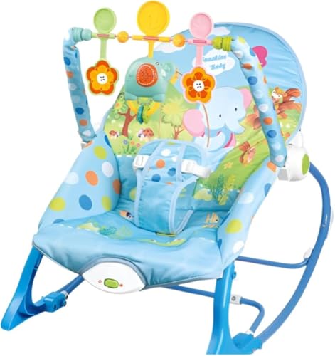 Citybaby リクライニング機能付き電動ベビースウィング 新生児 バウンサー ベビーバウンサー 3点式ベルトシートで安心 ぬいぐるみハンガー、オルゴール付き 洗濯&取り外し可能 ゆりかご 赤ちゃん 新生児 出産祝い (L)