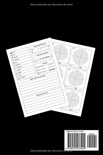 Miniatura 2 de Cuaderno De Tiro 50 fichas de registro a rellenar para anotar todo acerca de sus sesiones de tiro - Le permite registrar sus resultados y poder ver