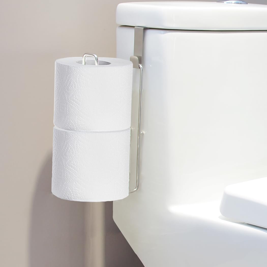 Toilet Paper Holder with Storage Extra 2 Roll Tissue, Over