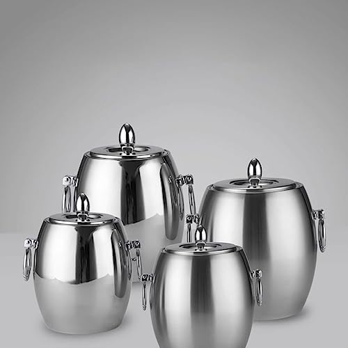 Seau à glace sans condensation double paroi inox pour table sèche