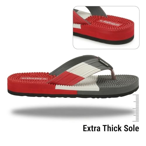 Image of Men's Orthopedic Doctor Slippers with Acupressure Sole | Extra Soft Ortho Chappal for Men | Daily Use Home & Casual Footwear | Soft Cushion Foam Slipper for Man - Lightweight, Anti-Skid Rubber