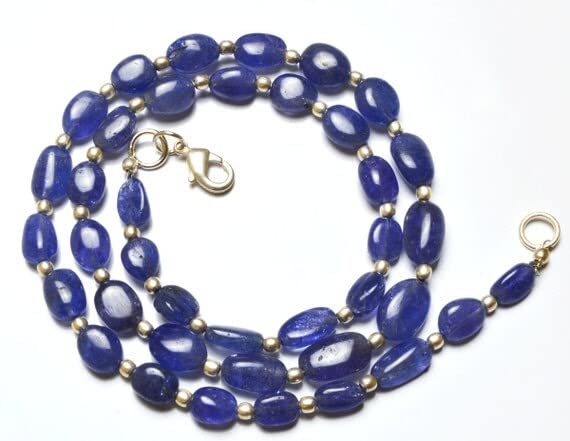 Tanzanite véritable en perles pépites polies pour bijoux de luxe