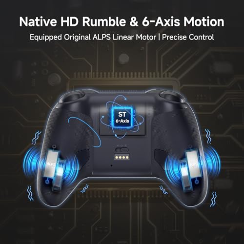Image of MOBAPAD Chitu2 HD Switch 2 Wireless Controller, TMR Glide Joysticks [ZERO Drift], Charging Dock, HD Rumble, NFC, Turbo, Programming, Mechanical Buttons - Gamepad for Nintendo Switch /Switch 2