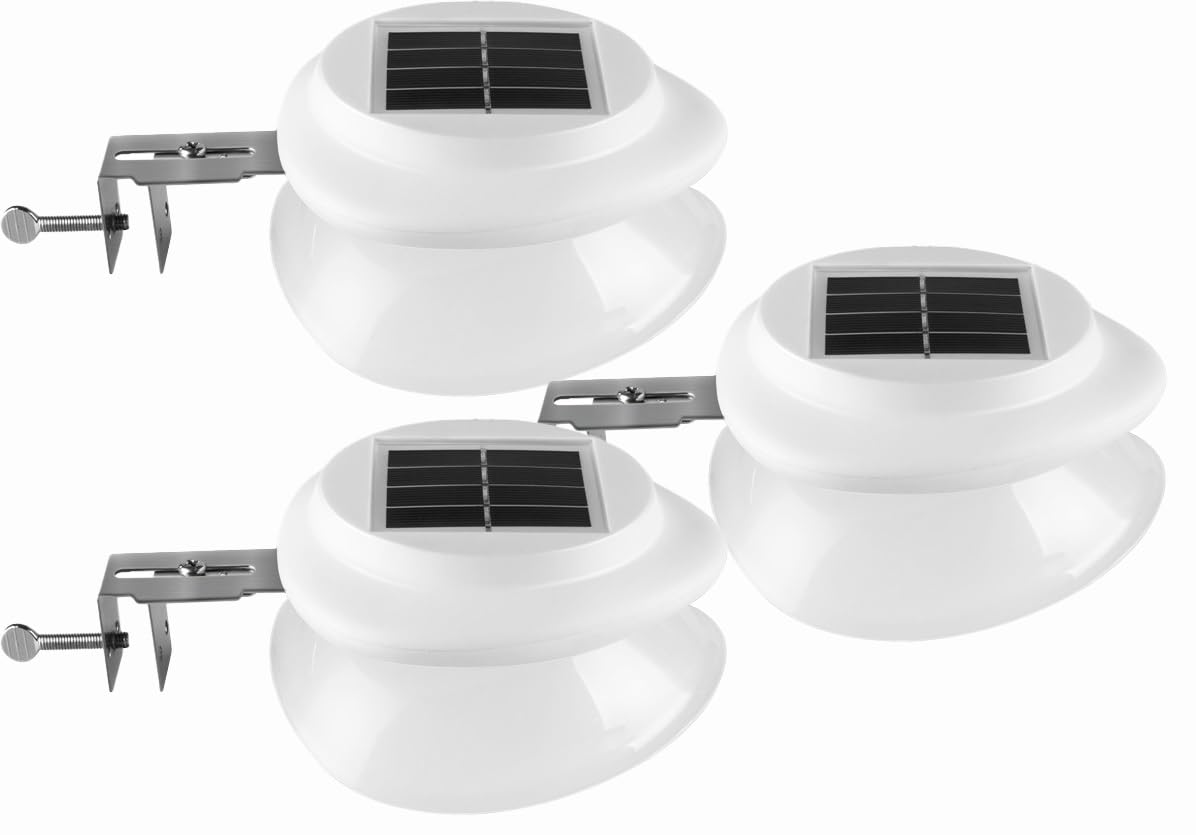 3 luces solares for exteriores for terrazas, luces solares for cercas, luces LED solares impermeables for escaleras, escalones, cercas, patios, terrazas y pasillos al aire libre, y luces LED for exter