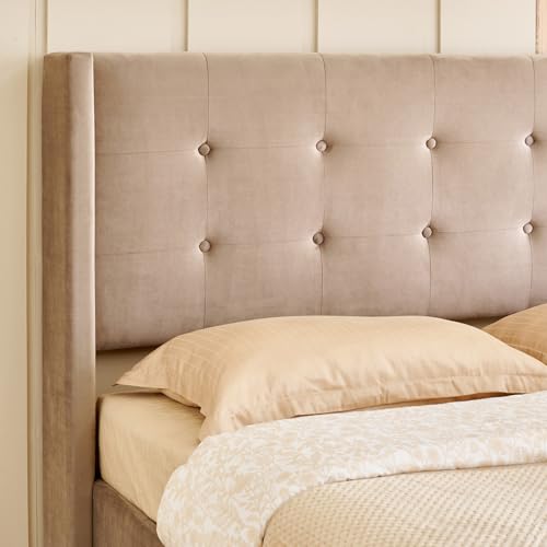 Image of Home Centre | Helios Bravo Betty Queen Size Bed with Hydraulic Storage | Engineered Wood | Brown | 1 Year Warranty