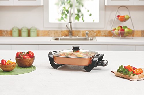 Copper Chef Electric Skillet - Buffet Server - for Steaming Sauteing or Frying