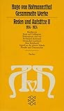 Reden und Aufsätze II: (1914-1924) (Hugo von Hofmannsthal, Gesammelte Werke in zehn Einzelbänden) - Hugo von Hofmannsthal