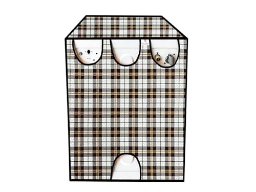 Image of Front Load Fully Automatic Washing Machine Cover for 8.5kg to 10kg | Waterproof & Dustproof Polyester Cover with Zip Closure | Suitable with Samsung, IFB, LG, Bosch & More (67 x 67 x 87 cm)