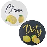 Dirty Clean Dishwasher Magnet, Dishwasher Magnet Clean Dirty Sign, Lemon Kitchen Decor