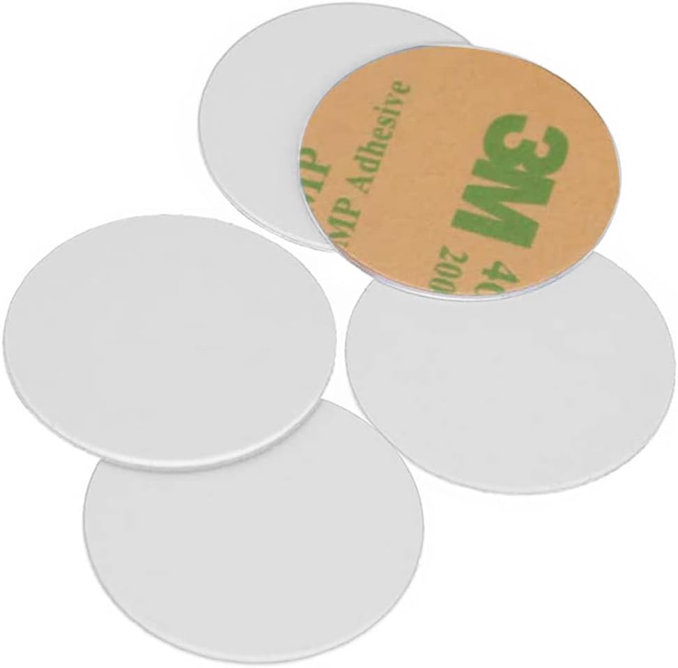 Rubik 125Khz Rewritable RFID Coin T5577 / T5200 Blank Tag With Adhesive Sticker Plastic Proximity Key Cards for Access Control (5 Pcs)
