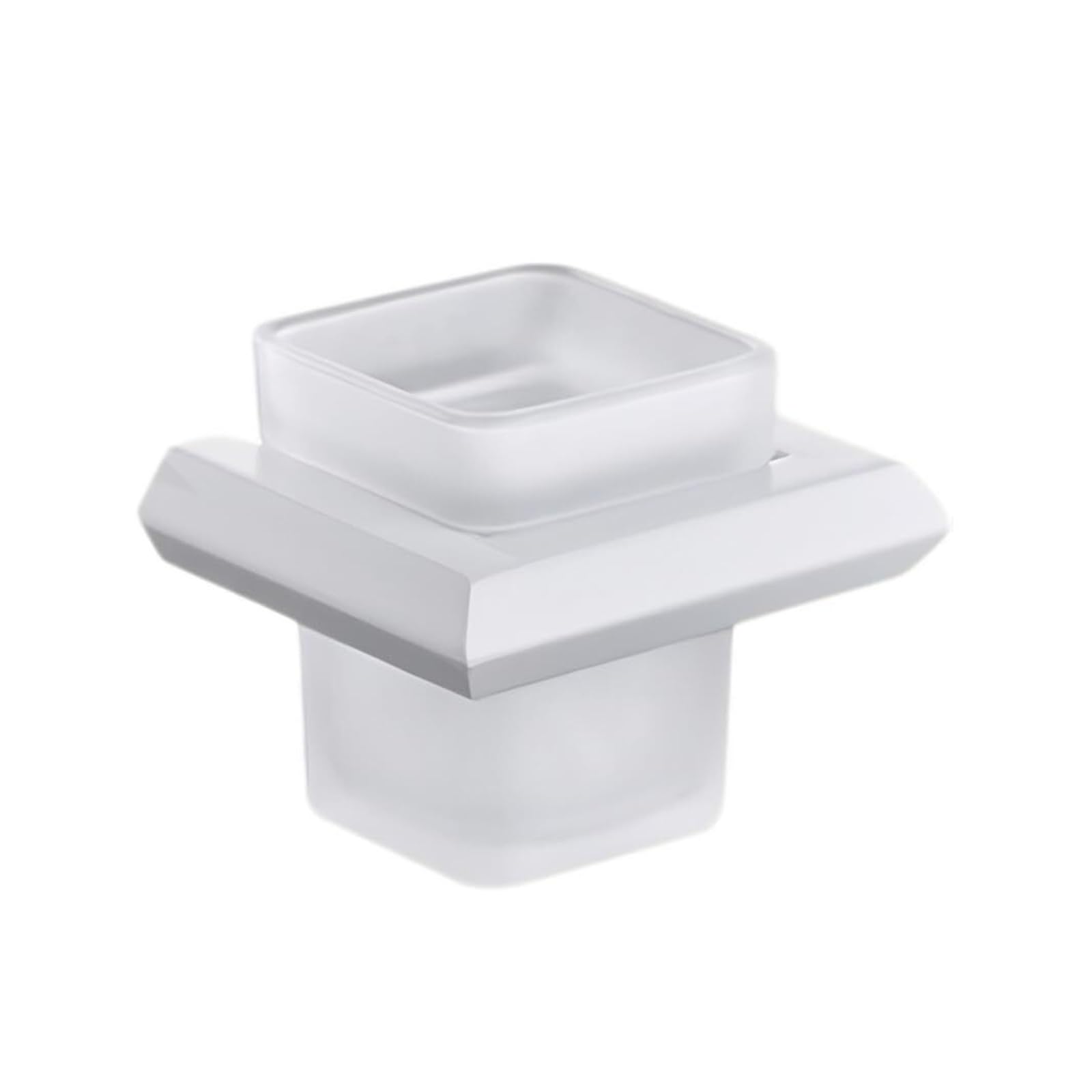 Soportes para cepillos de Dientes Soporte for Cepillo de Dientes, Vaso Acero Inoxidable con Vidrio Esmerilado, montado en la Pared Organizador de Accesorios