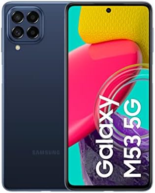 Samsung Galaxy M53 5G Smartphone Android Display 6.7’’¹ FHD+ Super AMOLED Plus, Batteria 5.000 mAh, RAM 6GB Memoria interna 128 GB espandibile², Blue [Versione italiana] Esclusiva Amazon
