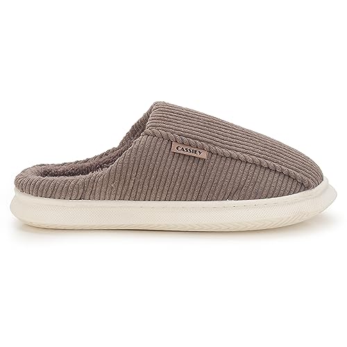 Image of CASSIEY Men's Soft Winter Slipper Slippers Closed Toe comfortable Sole Bedroom Indoor Fur Slipper