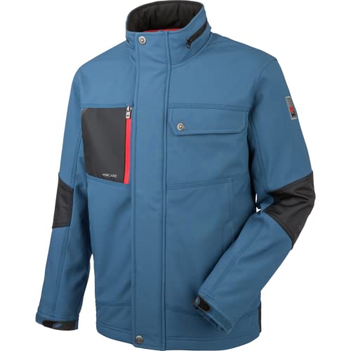 WÜRTH MODYF Softshelljacke Nature – hochwertige Arbeitsjacke aus hochfunktionellem Gewebe in L - wasserabweisend (8.000 mm WS) - in Schieferblau