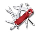 Navaja con 15 funciones 1. Hoja. 2. Lima de uñas. 3. Limpiaúñas. 4. Tijeras con microdentado. 5. Abrelatas. 6. Destornillador pequeño. 7. Abrebotellas. 8. Destornillador regulable. 9. Pelacables. 10. Sierra para madera. 11. Destornillador Phillips. 12 Punzón escariador y enhebrador. 13. Anilla. 14. Pinzas. 15. Palillo de dientes