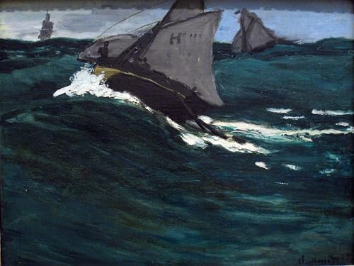 La Vague Verte de Claude Monet Graffiti Impression Toile Poster Décoration Murale