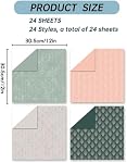 12"X12" Boho Scrapbook Paper, Double sided printing 13.76 oz/390 g, 24 Sheets DIY Origami Decorative Craft for Card Making Background Origami Decopage Decorative Scrapbooking Supplies (Boho2)