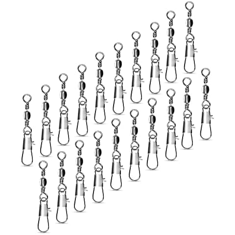 AMZfishing NEU 20x Angelwirbel mit Sicherheitskarabiner Cover