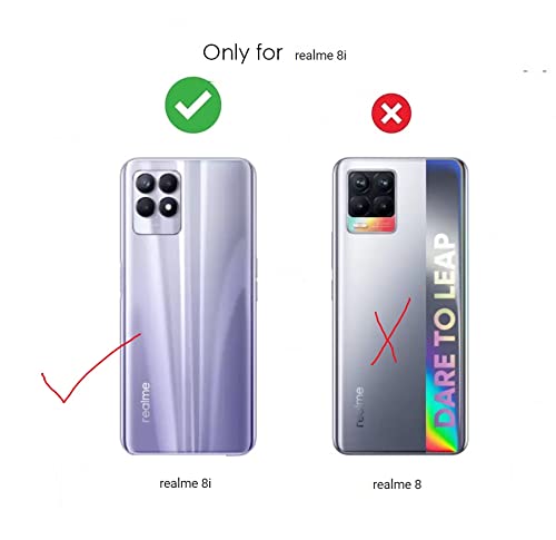 Image of COVERBLACK Rubber Silicone Back Cover for Realme 8i - Transparent