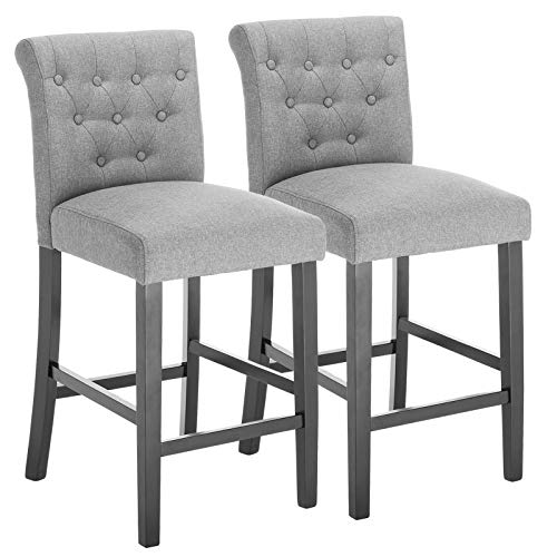 WOLTU® Barhocker BH103hgr-2 2er Set Bistrohocker Tresenhocker Barstuhl mit...